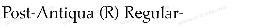 Post-Antiqua (R) Regular字体转换
